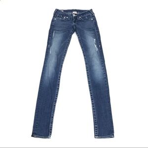 True Religion Skinny Jeans Distressed Size 24